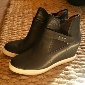 Genuine leather, Fun and comfy platform bootie.